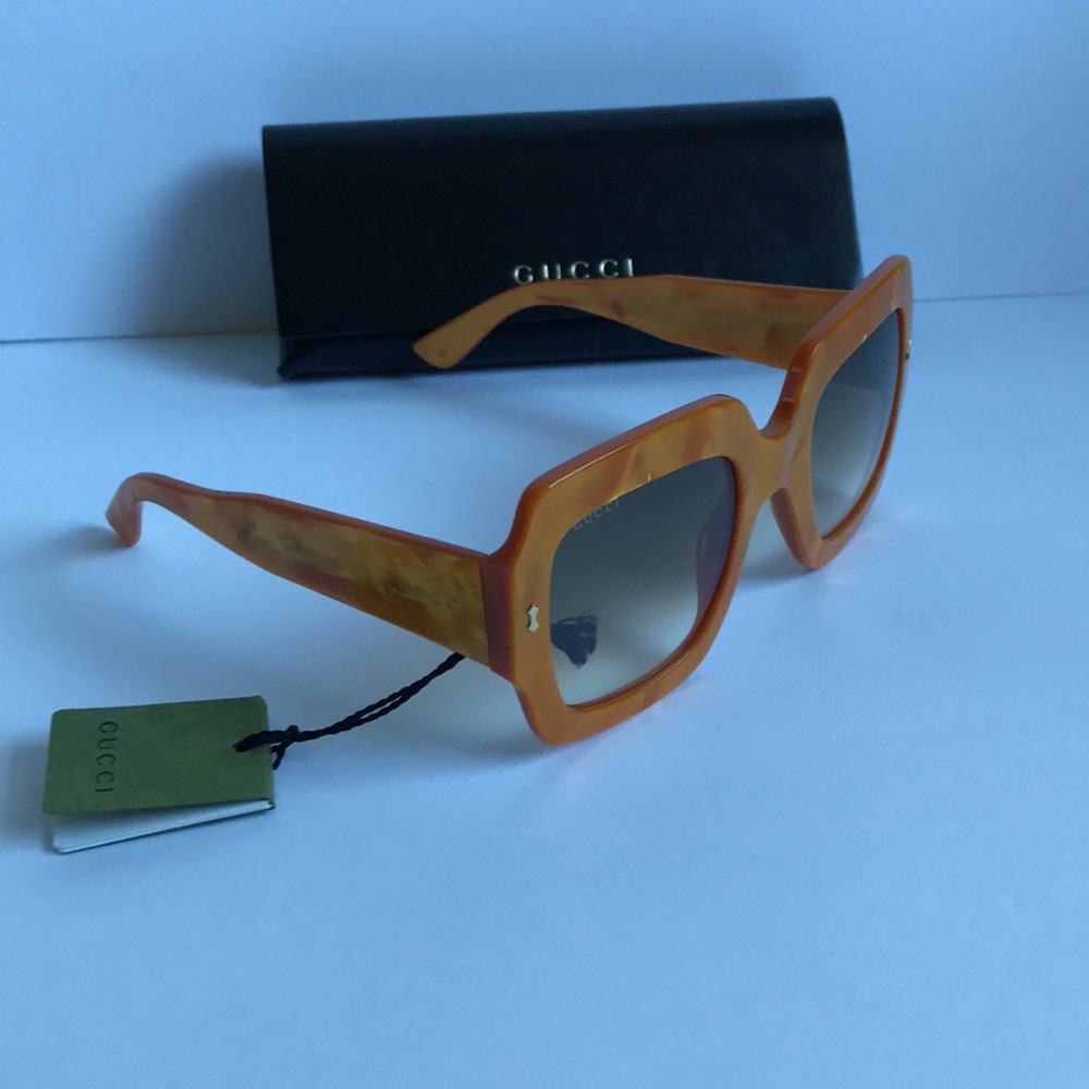 Gucci Women's Oversized Square Sunglasses - Amber - Picture 8 of 16